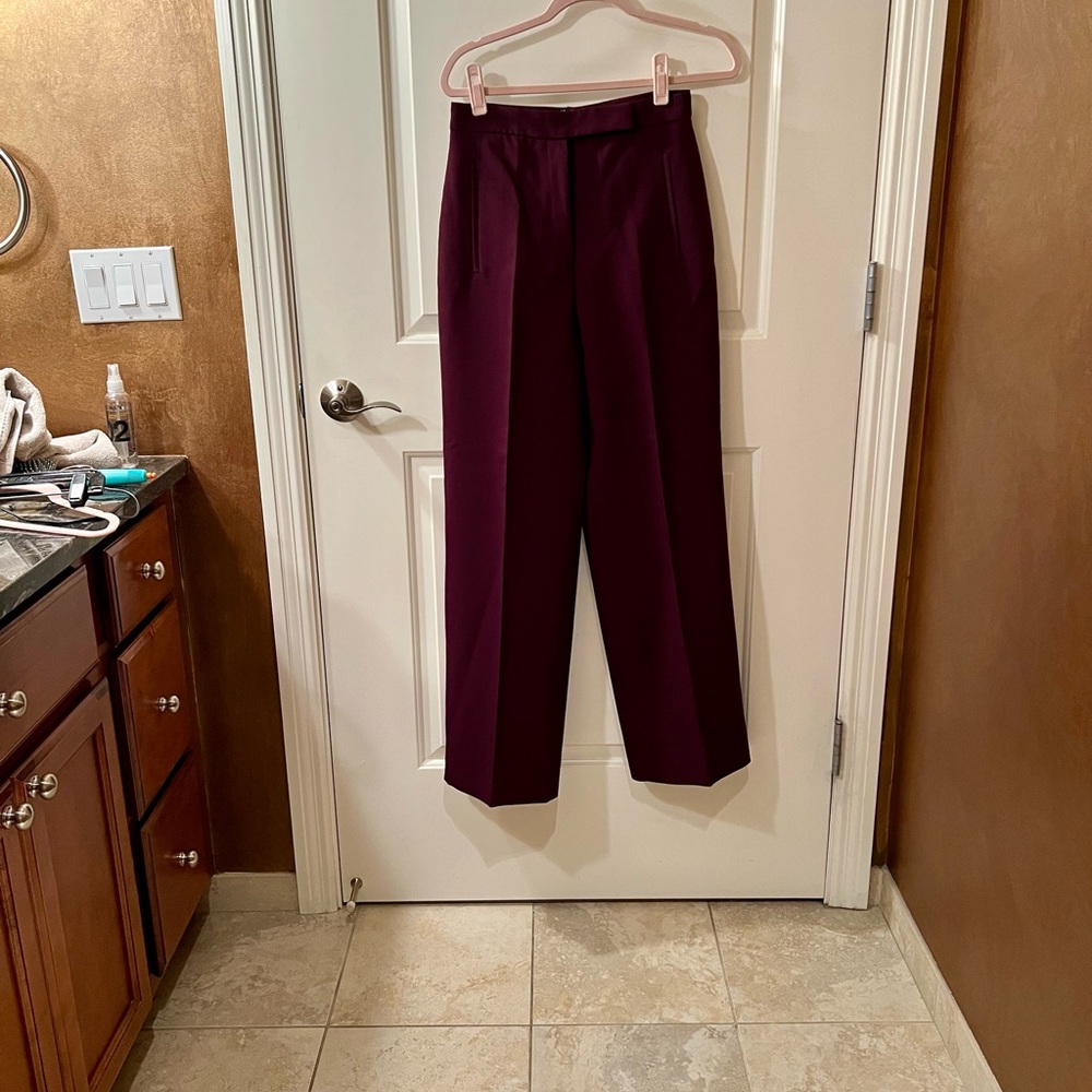 Elegant Burgundy Women's Pants